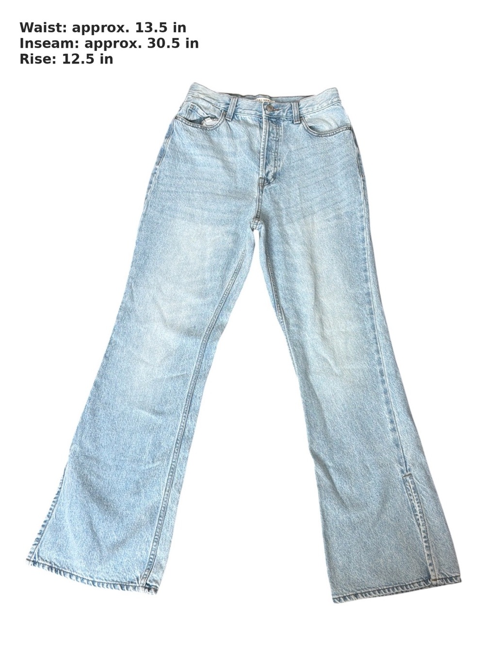 PacSun The High Rise Bootcut Side Slit Jeans Light Wash Size 28 Y2K Aesthetic